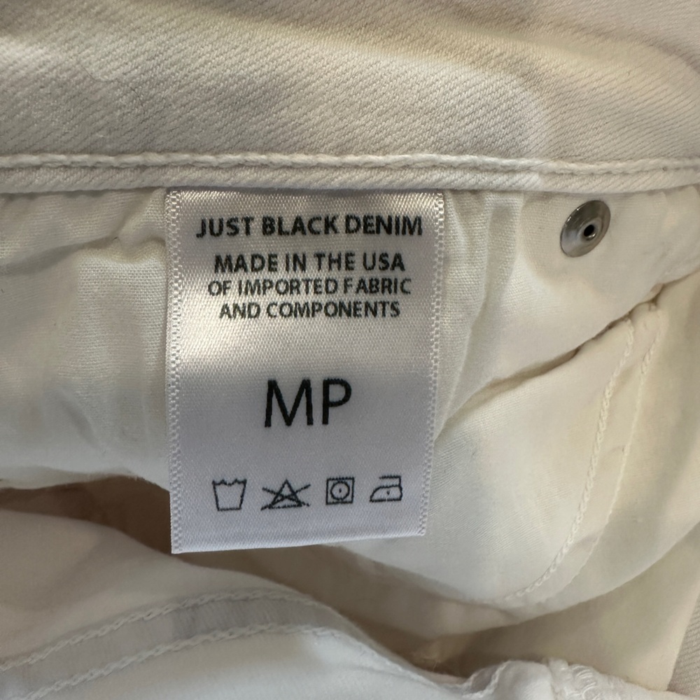 JUST BLACK Women’s M White Denim Mini Skirt - Picture 5 of 6